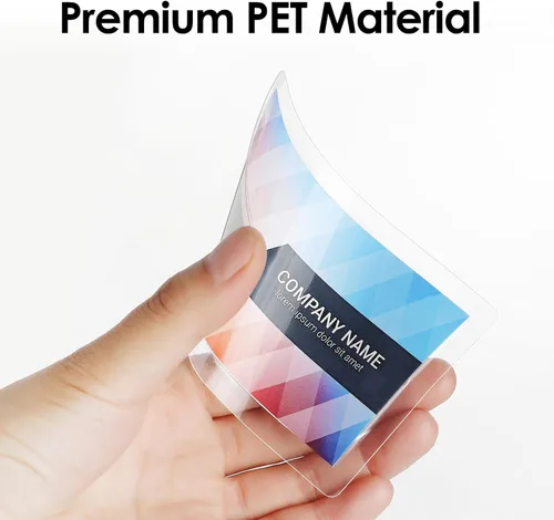 Vista 3 de KTRIO - Bolsas de laminación autoadhesivas 2.6 x 3.9 pulgadas, 30 bolsas, espesor de 10 mil, hojas laminadas autoadhesivas para tarjetas