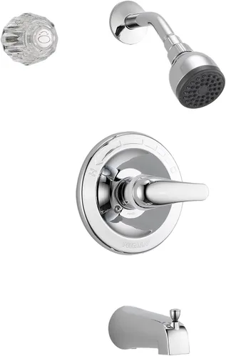 Peerless P188720 Classic - Manijas combinadas completas para bañera y ducha, cromadas