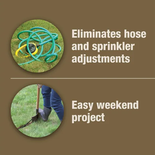 Vista 3 de Rain Bird 32ETI Kit de sistema de rociadores automático fácil de instalar en tierra