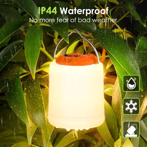 Vista 5 de BOBKID Linterna de camping LED, luz de camping recargable, linternas de 4 modos para exteriores con 1000LM, linterna de campamento portátil