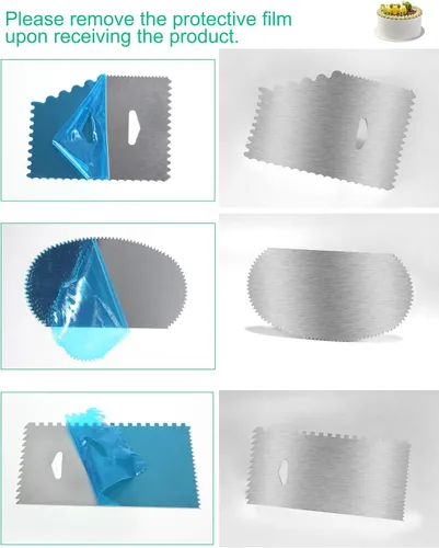 Vista 6 de Nuevo 6pcs Cake Scraper 430 inoxidable Decoración Peine y glaseado más suave
