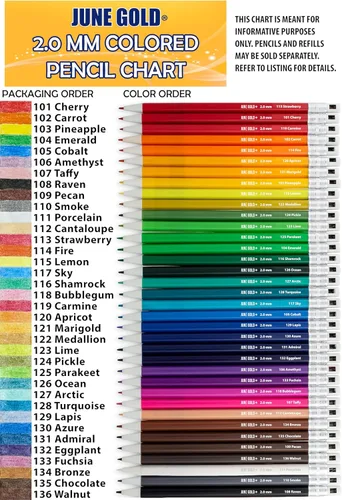 Vista 5 de June Gold repuesto de grafito resistente a quiebres con cómodo dispensador, Arcoiris (Rainbow)