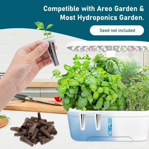 Vista 2 de Kit de 161 cápsulas de semillas, kit de cápsulas hidropónicas para cultivar cualquier cosa con 30 esponjas de cultivo, 30 cestas de cultivo, 60