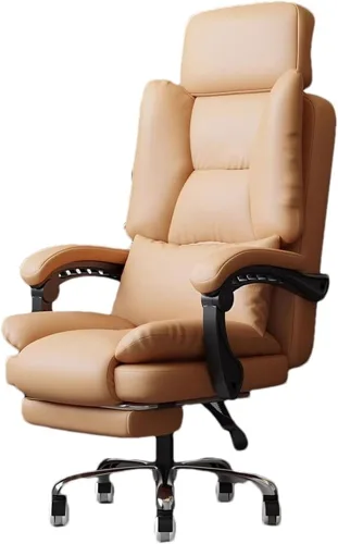 Vista 6 de Big and Tall Executive Office Chair with High Back Foot Rest and Adjustable Height Comfortable Computer Desk Chair with Wheels for Home and Office