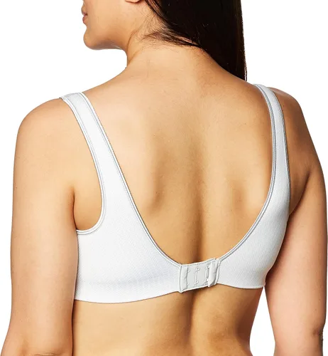 Vista 3 de Hanes Women's Smooth Comfort Wireless Bra, Seamless Full-Coverage T-Shirt Bra, Moisture Wicking, Single & 2-Pack