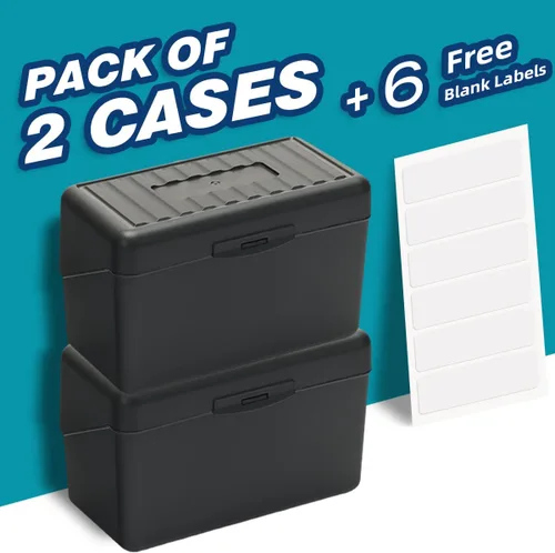 Vista 2 de H4D Soporte para tarjetas de índice de 3 x 5, estuche organizador de caja de tarjetas de índice, soporte para tarjetas de notas flash de 3 x 5, 2