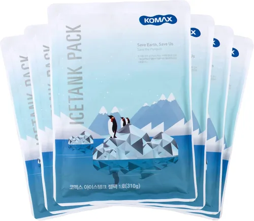 Komax Paquetes de hielo de gel reutilizables para bolsas de almuerzo, juego de 6, diseño delgado, enfriamiento de 8 horas, sin BPA, aptas para