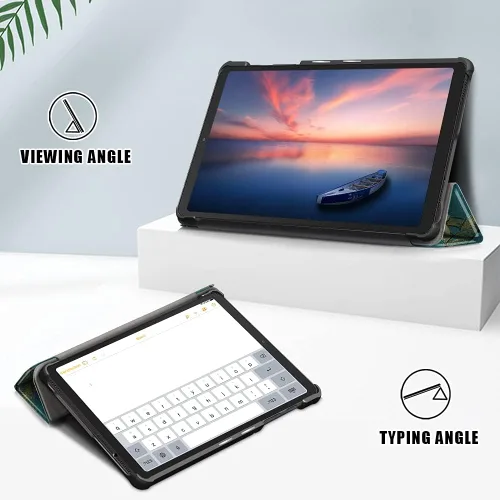 Vista 6 de Galaxy Tab A7 Lite 8.7 pulgadas SM-T225T220 Trifold Case 2021 Modelo 2021 Ultra Delgada Funda Folio Ligero con Soporte Multi-Ángulo Delgado Cuero PU