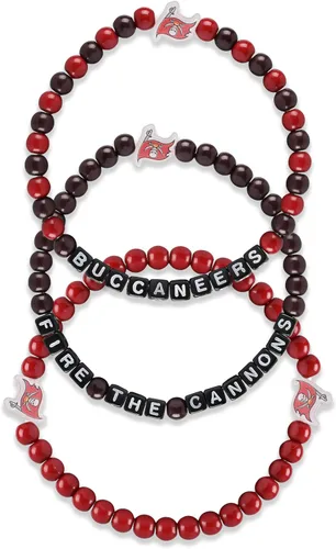 Vista 20 de FOCO NFL unisex-adult NFL Team Logo Officially Licensed 3-Pack Beaded Friendship Bracelets