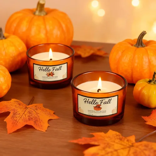 Vista 8 de CONNOO Paquete de 15 tarros de vela de vidrio ámbar de 4 onzas con tapas de bambú para hacer velas, recipientes de vidrio pequeños de boca ancha a