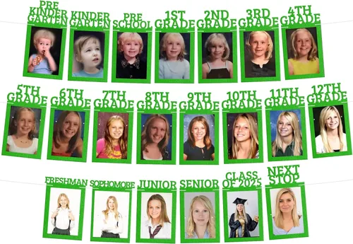KatchOn, Cartel fotográfico de graduación K-12 de 5 x 7 pulgadas, tarjetas fotográficas de 12+6 | Cartel de graduación 2025 personalizado,