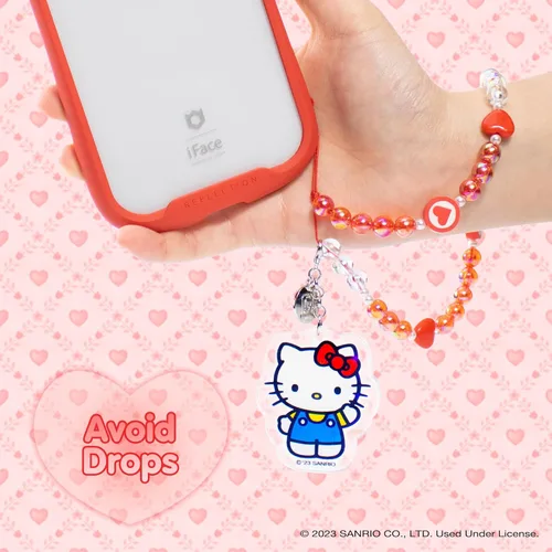 Vista 4 de iFace - Pulsera de cuentas de Hello Kitty y sus amigos - Correa universal para teléfono con dije, bonita cadena para muñeca, cordón estético