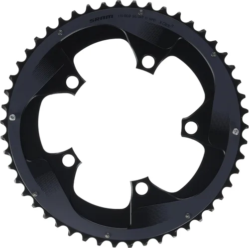 Sram Road Chainring force22 X-Glide R 50T Yaw S3 Perno oculto y perno oculto 4.331 in Aluminio BB30 o GXP (50-34) 0.197 in - Blast Black