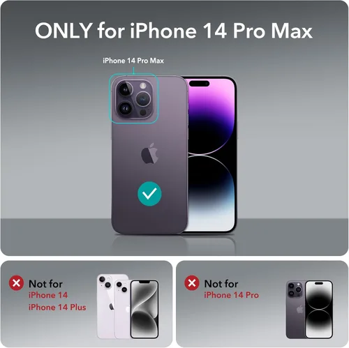 Vista 2 de ESR Funda para iPhone 14 Pro Max, compatible con MagSafe, funda de cuerpo completo a prueba de caídas de grado militar para iPhone 14 Pro Max