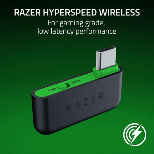 Vista 2 de Razer Kaira HyperSpeed Wireless Gaming Headset for Xbox Series X S, Xbox One, PC: TriForce 50mm Drivers - HyperClear Cardioid Mic - Low Latency
