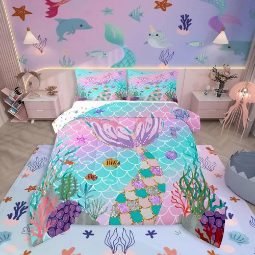 Vista 50 de Juego de edredón de atrapasueños con diseño de mariposa para niños, adolescentes y niñas, edredón de plumas de mandala, tamaño King, relleno