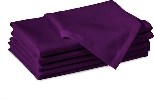 Vista 33 de Encasa XO Juego de 6 servilletas de tela de ladrillo, 17 x 17 pulgadas, servilletas de cena de algodón de color sólido, servilletas de boda lavables
