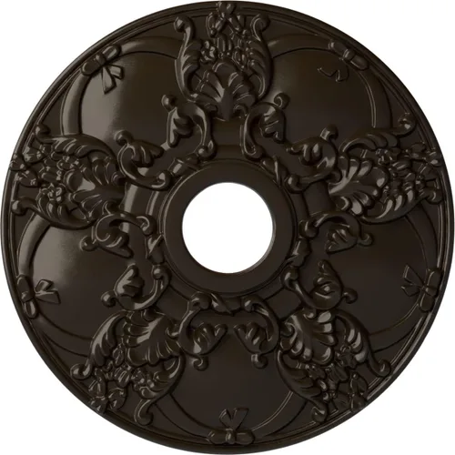Vista 54 de Ekena Millwork CM18NOCGS Medallón de techo Norwich, 18.0 in de diámetro exterior x 3.4 in de diámetro interior x 1 3/8"P, pátina verde cobre pintado