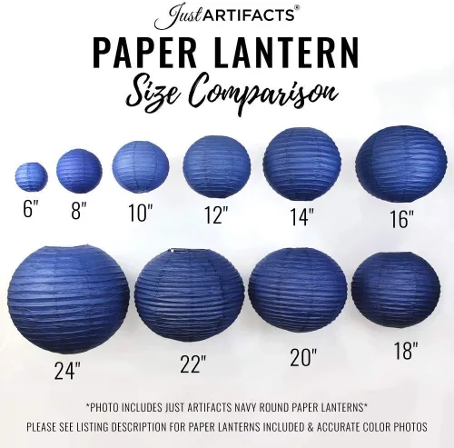 Vista 3 de Just Artifacts - Farol de papel de 24 pulgadas, Blanco, 0.00watts, 0.01 volts