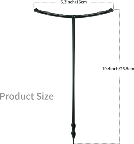 Vista 3 de 12 Pack Plant Support Stakes with 24 Pcs Clips, Half Round Ring Plastic Cage Holder Flower Pot Climbing Trellis for Small Vegetable,Indoor Plants