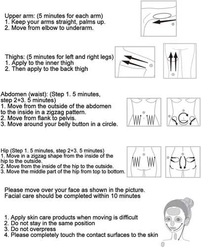 Vista 6 de Masajeador corporal, IPX5, instrumento de belleza de piel impermeable para espalda, vientre, cintura, brazos, piernas