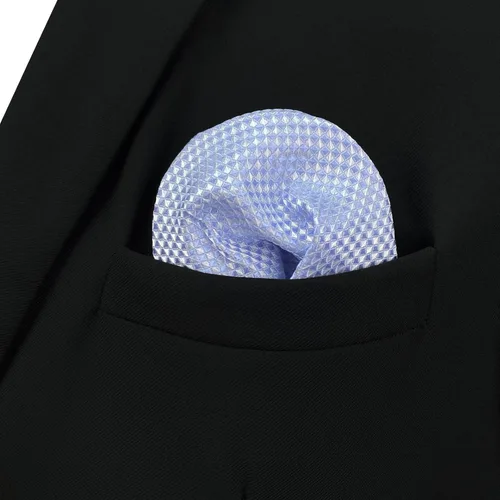Vista 2 de S&W SHLAX&WING Cuadrado de bolsillo para hombre Color sólido liso azul rojo gris grande para traje
