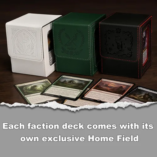 Vista 5 de Venssu MTG Caja de Mazo con Pantalla de Commander, Estuche de Mazo de Cartas Angel que Cabe 100 Cartas con Doble Funda, Caja de Almacenamiento