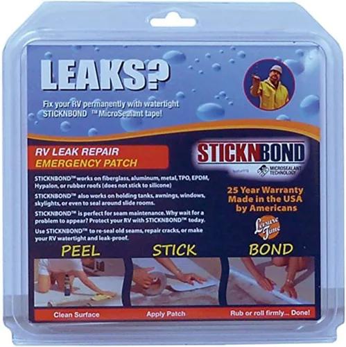 Leisure Time 60019 Kit de parche de reparación de techo UV blanco de 6 "x 6"