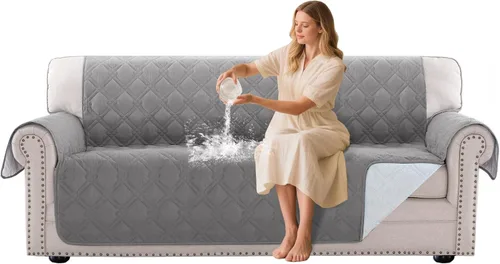 Vista 14 de Turquoize Funda 100 % impermeable para sillón de ala, protector de sofá, triple antideslizante, protector de muebles para mascotas, niños, perros