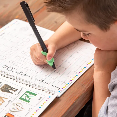 Vista 6 de Práctica de escritura ranurada mágica para niños, actividades de aprendizaje preescolar, libros de rastreo para edades de 3 a 5, 6 a 8 años