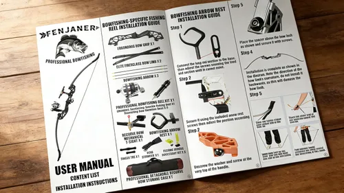 Vista 7 de Kit de pesca con arco recurvo de tiro con arco de 53 pulgadas, arco ergonómico de 30/40 libras con juego de carrete y 3 flechas sólidas