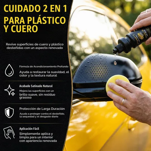 Vista 3 de NUAN Acondicionador restaurador de plástico y cuero 2 en 1 para coche
