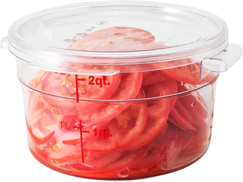 Vista 2 de Restaurantware - Solo tapas: Met Lux - Tapas para contenedores de almacenamiento de alimentos, paquete de 10 tapas redondas para marinar - Los