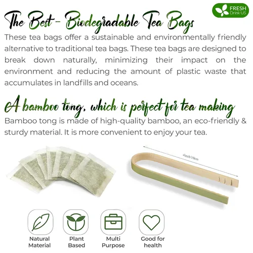 Vista 484 de FreshDrinkUS, 135 bolsas de té de jengibre y cúrcuma premium, ingredientes 100% naturales, mezcla hecha a mano de té de hierbas de cúrcuma