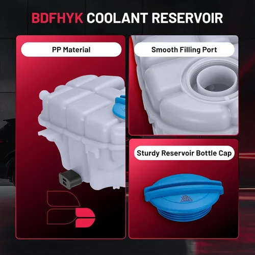 Vista 4 de BDFHYK Depósito de expansión de refrigerante del motor compatible con Audi 2012-2018 A6 A6 Quattro, 2012-2018 A7 Quattro, 2014-2018 RS7, 2013-2018