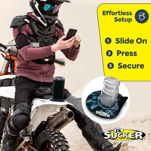 Vista 5 de Lil Sucker - Soporte universal para bebidas para tabla de remo, kayak, ATV y barco, café con clip, antiderrames, serie Fish Pack de 4