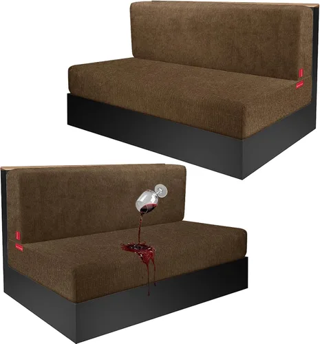 Vista 111 de Fundas de cojín 100 % impermeables para caravana, tela elástica, repuesto para asiento de cámper, funda de sofá lavable diseñada para banco de auto