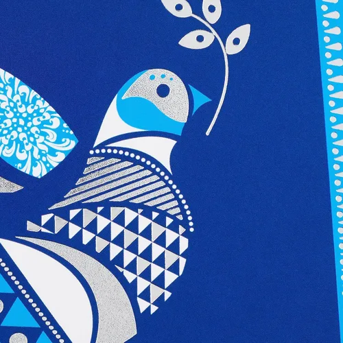 Vista 6 de Hallmark Tarjetas de Hanukkah del árbol de la vida en caja (40 tarjetas y sobres) Paloma azul y plateada