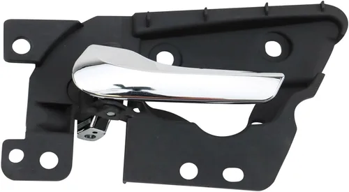 Vista 96 de TRQ Manija de puerta interior delantera izquierda cromada y negra para el lado del conductor compatible con Ford F-150 2012-2014