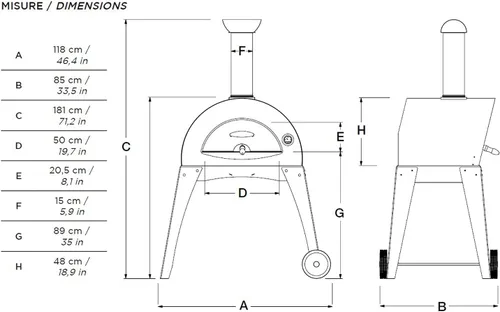 Vista 8 de Alfa Horno Pizza CIAO Gris