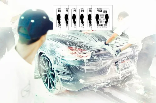 Vista 6 de Alfombrillas de papel blancas para automóvil, 50 almohadillas desechables para vehículos, protector temporal de suelo de automóviles, protector