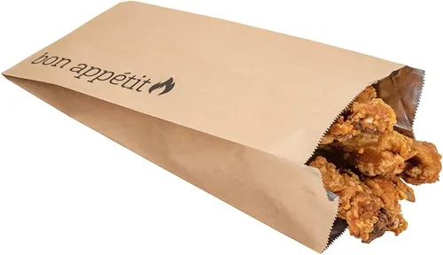 Restaurantware Bag Tek - Bolsas de papel de aluminio de 6.5 x 4.1 pulgadas, 100 envoltorios para perros calientes de medio galón, papel de estraza