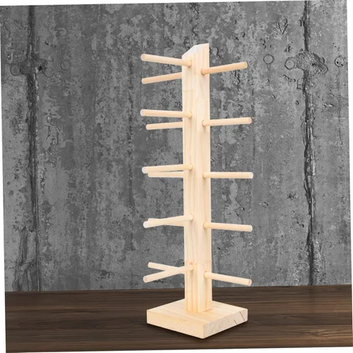 Vista 4 de COLLBATH Wooden Sunglass Stand Display Rack for Sun Holder Stand and Eyeglass Organizer