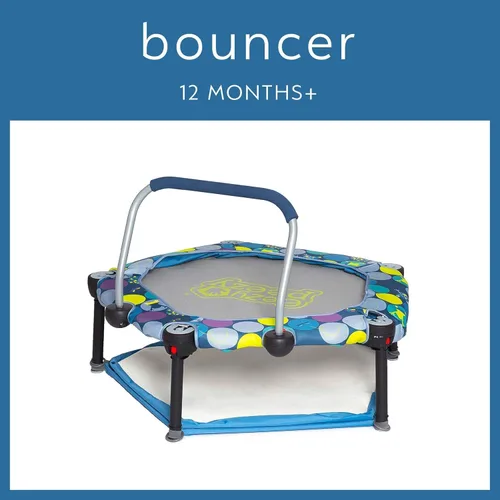 Vista 7 de Eezy Peezy Pozo de bolas plegable 3 en 1 y gorila – Tienda de campaña y trampolín con asa – Edades de 10 meses a 5 años