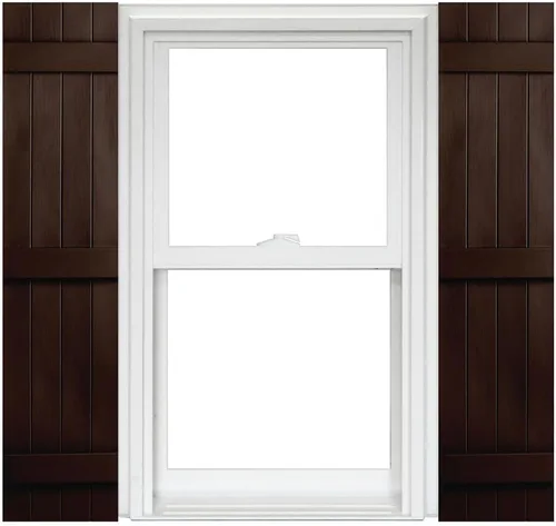 Vista 12 de Polaris Homeside 4 Board and Batten Joined Vinyl Shutters - 1 par de persianas de vinilo de 14-1/2 pulgadas x 51 pulgadas - 930 Blanco