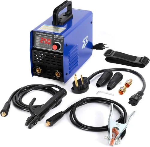 Soldador de palo 250A 110/220V, máquina de soldadura ARC/Lift TIG con control sinérgico, inversor IGBT, arranque en caliente, fuerza de arco y