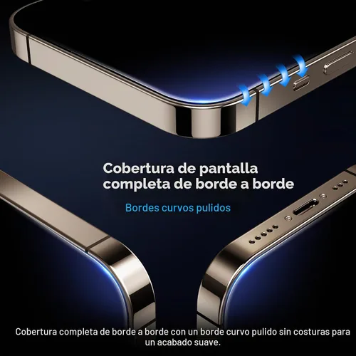 Vista 4 de UARMOR - Protector de pantalla de vidrio transparente para iPhone 15 Plus, vidrio templado de alta calidad, inastillable, kits de fácil instalación