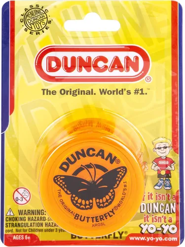 Vista 4 de Duncan Toys Butterfly - Yoyó para principiantes con cuerda, eje de acero y cuerpo de plástico, naranja