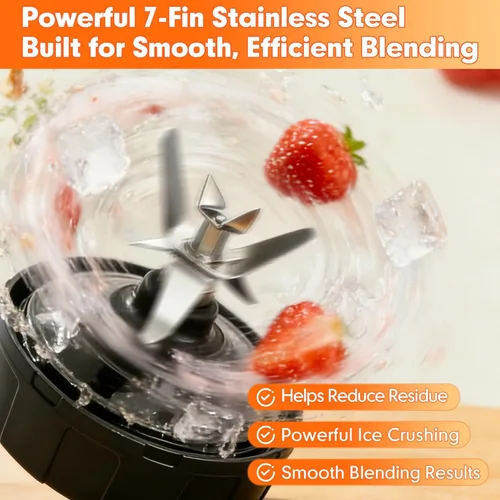 Vista 4 de 7 Fins Extractor Blade Replacement for Ninja Blender, Replacement Parts for Ninja Blender with Gasket, Hook & Cleaning Brush, Compatible with Nutri