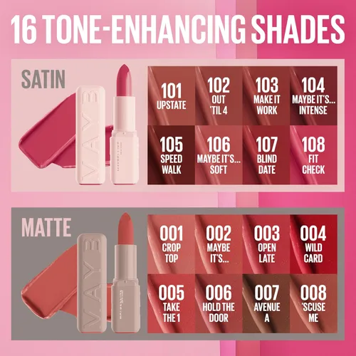 Vista 7 de MAYBELLINE Lápiz labial de suero, maquillaje de labios hidratante con 8 horas de humedad que rellena los labios con ácido hialurónico + mezcla